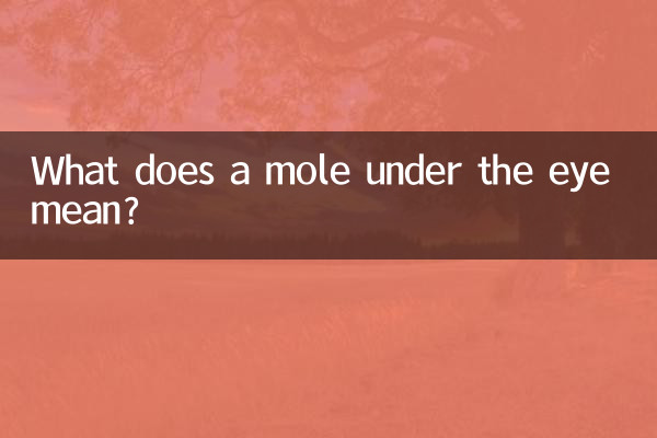 O que significa uma verruga sob o olho?