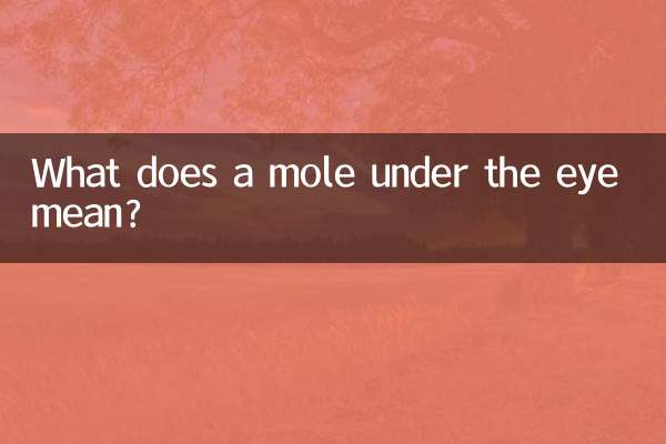 眼角下有痣代表什么