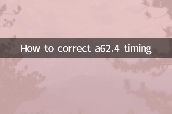 How to correct a62.4 timing