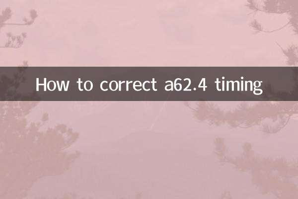 How to correct a62.4 timing