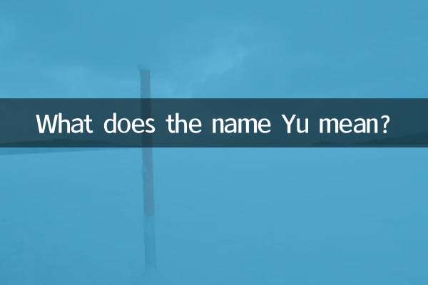 ¿Qué significa el nombre Yu?