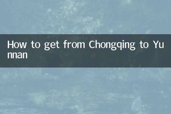 충칭에서 운남까지 가는 방법