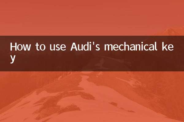 How to use Audi's mechanical key