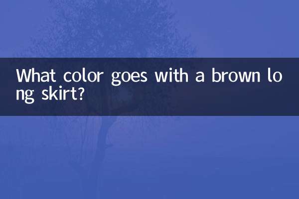 What color goes with a brown long skirt?