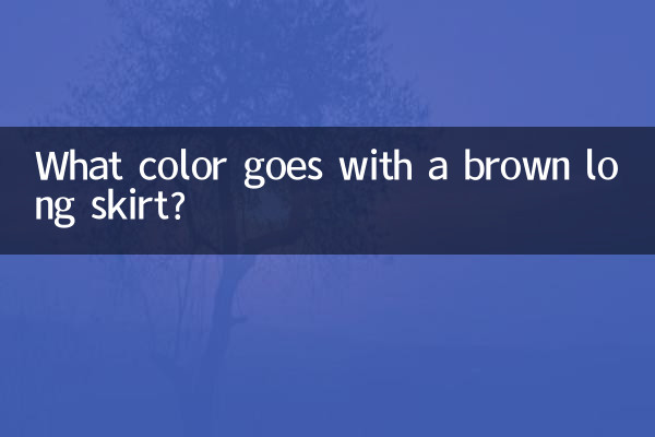What color goes with a brown long skirt?