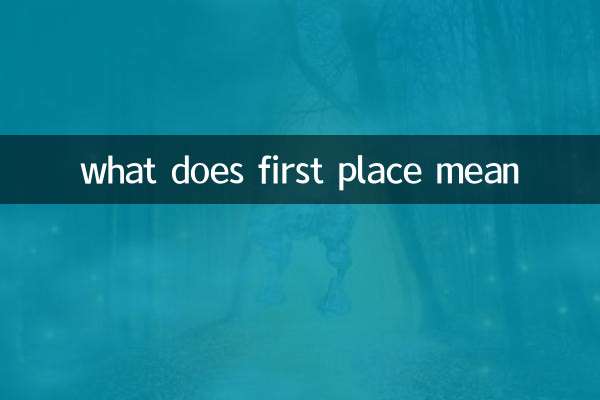 what does first place mean
