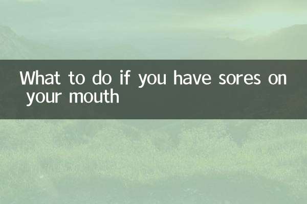 What to do if you have sores on your mouth