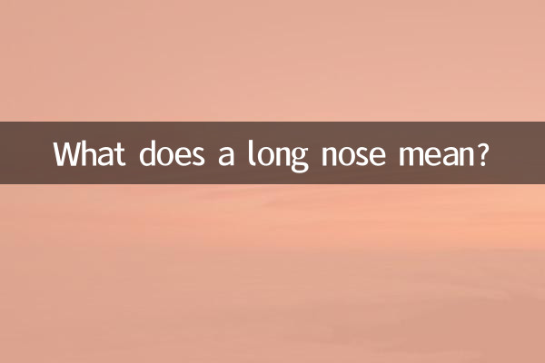 What does a long nose mean?