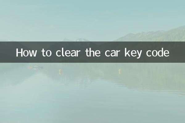 자동차 키 코드를 지우는 방법