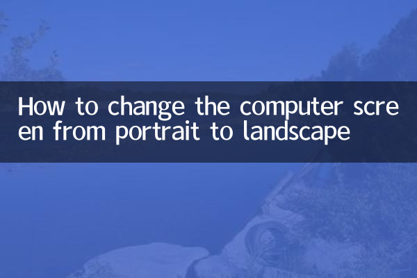 প্রতিকৃতি থেকে ল্যান্ডস্কেপে কম্পিউটার স্ক্রিন কীভাবে পরিবর্তন করবেন