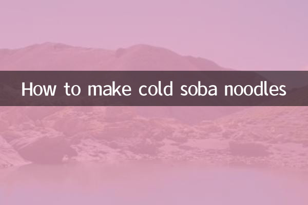 Cómo hacer fideos soba fríos