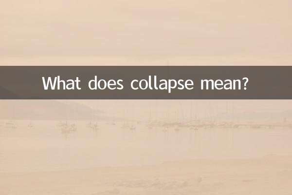 O que significa colapso?