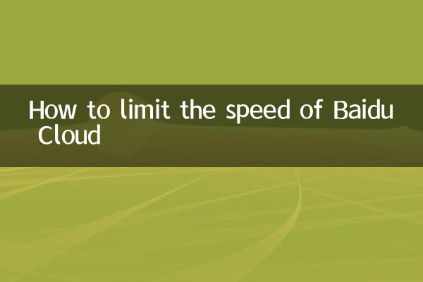 Cómo limitar la velocidad de Baidu Cloud