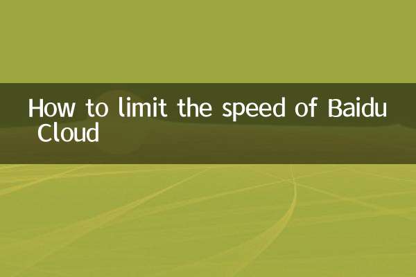 Cómo limitar la velocidad de Baidu Cloud