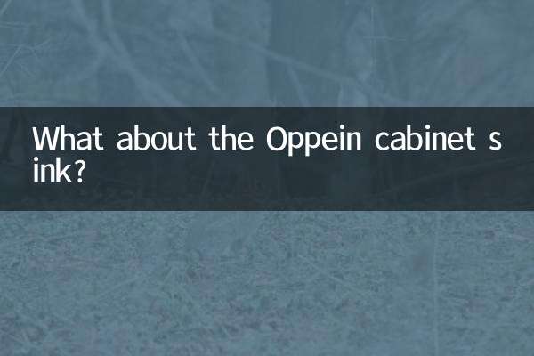 What about the Oppein cabinet sink?