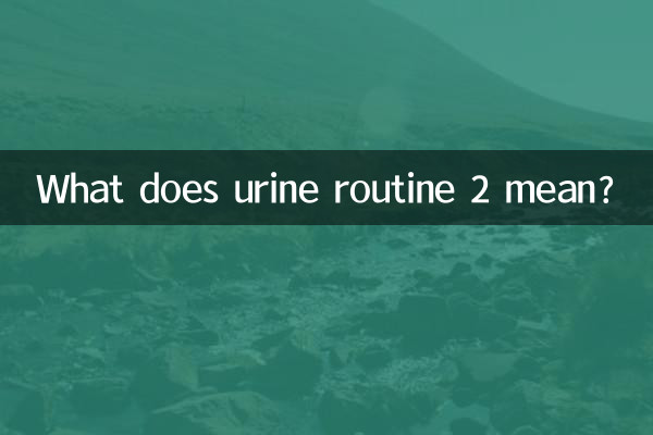 Was bedeutet Urinroutine 2?
