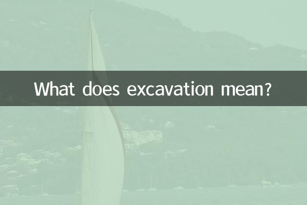What does excavation mean?