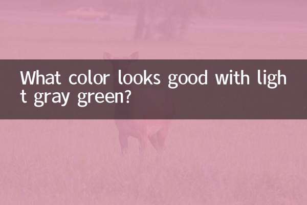 라이트 그레이 그린에는 어떤 색이 잘 어울리나요?