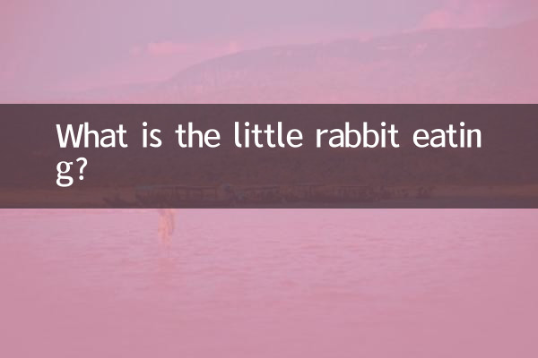What is the little rabbit eating?