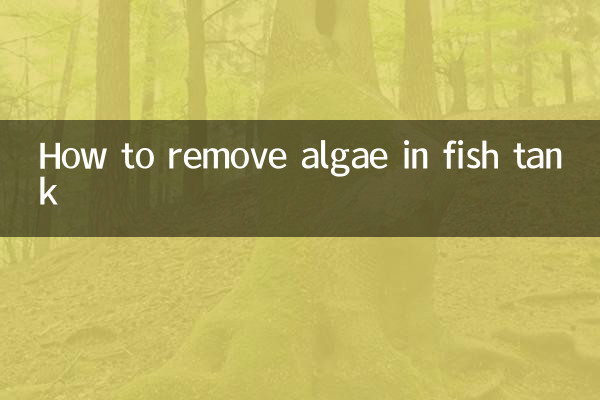 How to remove algae in fish tank