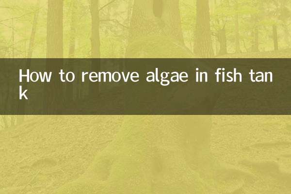 How to remove algae in fish tank