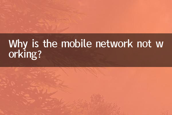 Why is the mobile network not working?