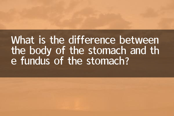 पेट के शरीर और पेट के कोष के बीच क्या अंतर है?