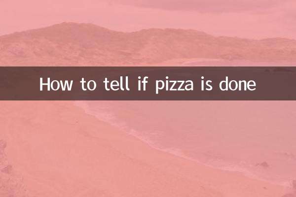 Come capire se la pizza è cotta