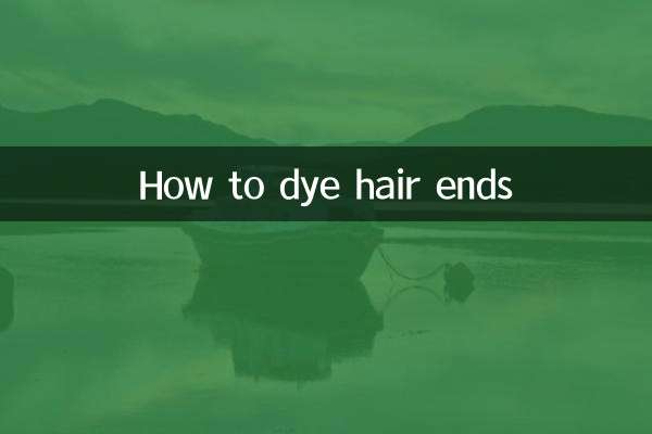 نحوه رنگ کردن انتهای مو