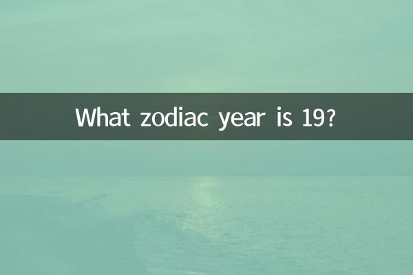 What zodiac year is 19?