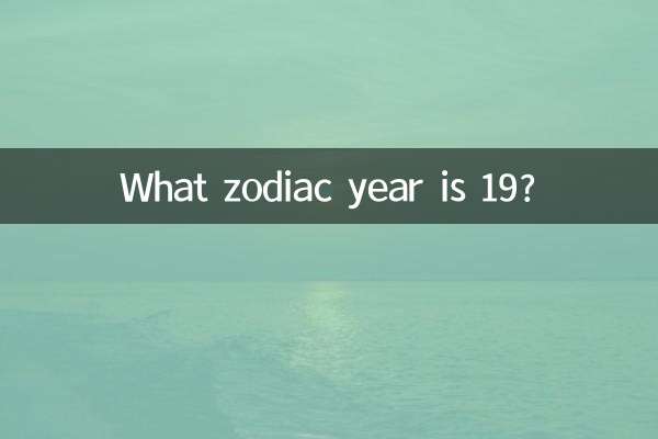 What zodiac year is 19?