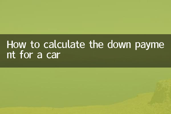 कार के लिए डाउन पेमेंट की गणना कैसे करें