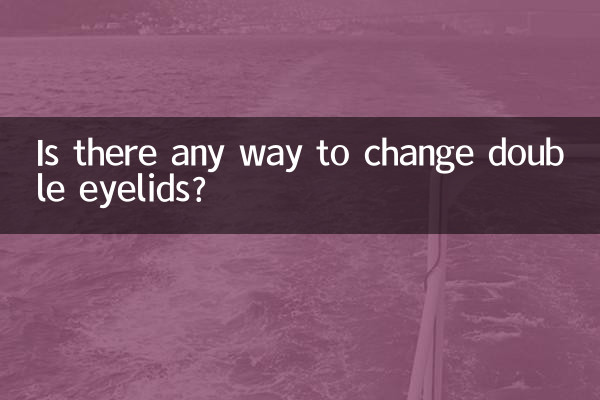 Existe alguma maneira de mudar as pálpebras duplas?
