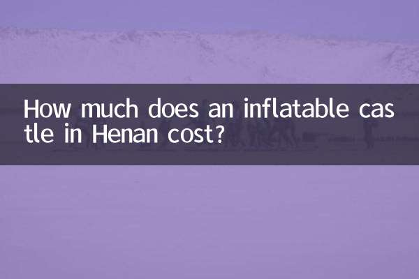 Quanto custa um castelo inflável em Henan?