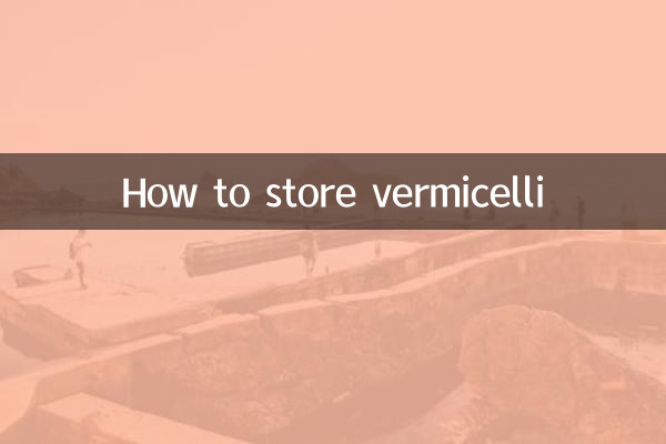 Come conservare i vermicelli