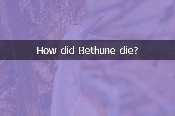 Wie ist Bethune gestorben?