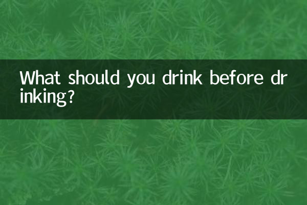 Was sollte man vor dem Trinken trinken?