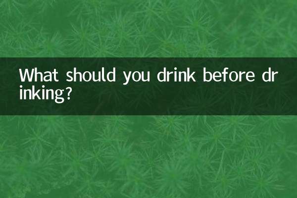 Was sollte man vor dem Trinken trinken?