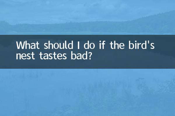 ¿Qué debo hacer si el nido del pájaro sabe mal?