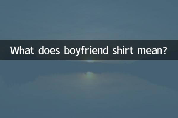 남자친구 셔츠는 무슨 뜻인가요?