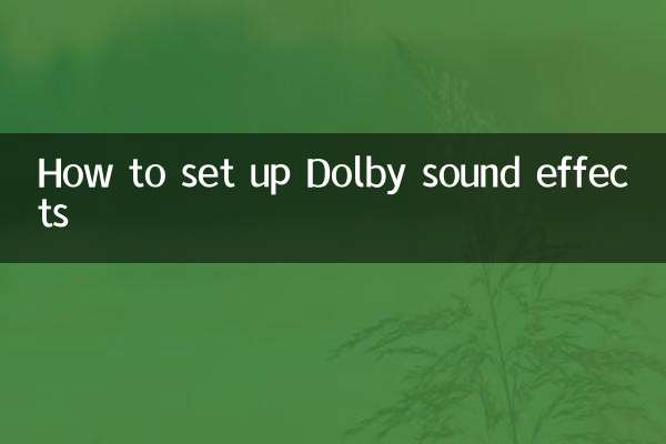 Come impostare gli effetti sonori Dolby
