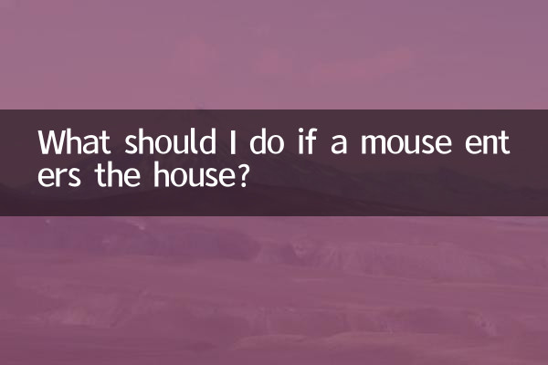 ネズミが家に入ってきたらどうすればいいですか?
