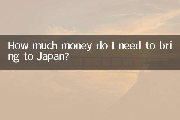 日本にいくら持っていく必要がありますか?
