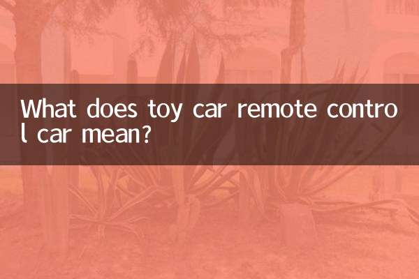 What does toy car remote control car mean?