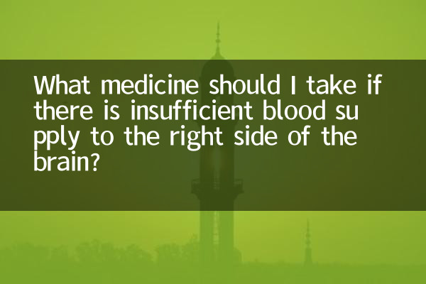 What medicine should I take if there is insufficient blood supply to the right side of the brain?