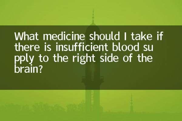 What medicine should I take if there is insufficient blood supply to the right side of the brain?