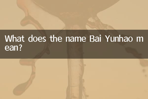 What does the name Bai Yunhao mean?