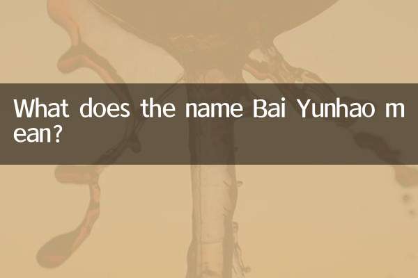 What does the name Bai Yunhao mean?