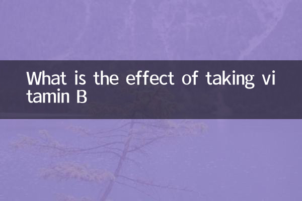 Quel est l'effet de prendre de la vitamine B