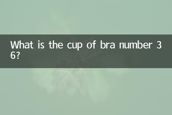 ব্রা নম্বর 36 এর কাপ কত?